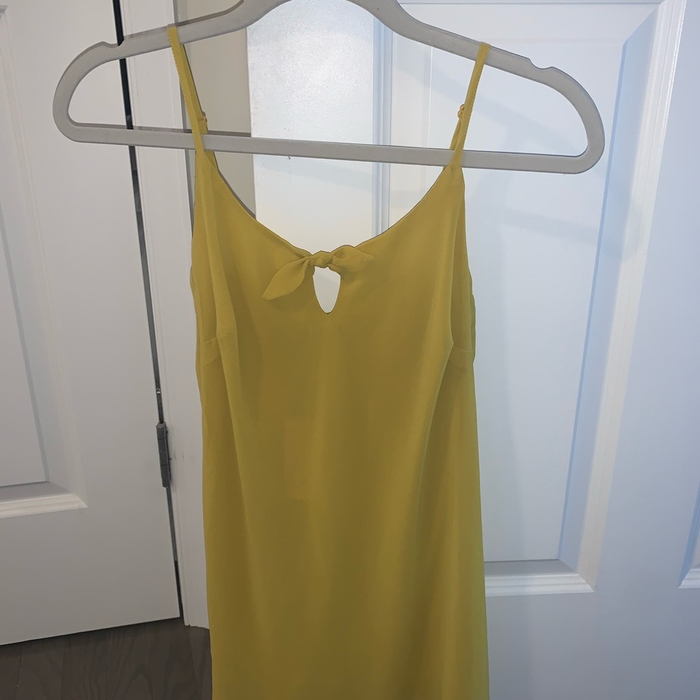 Front Bow-Tied Mustardy-Green Camisole